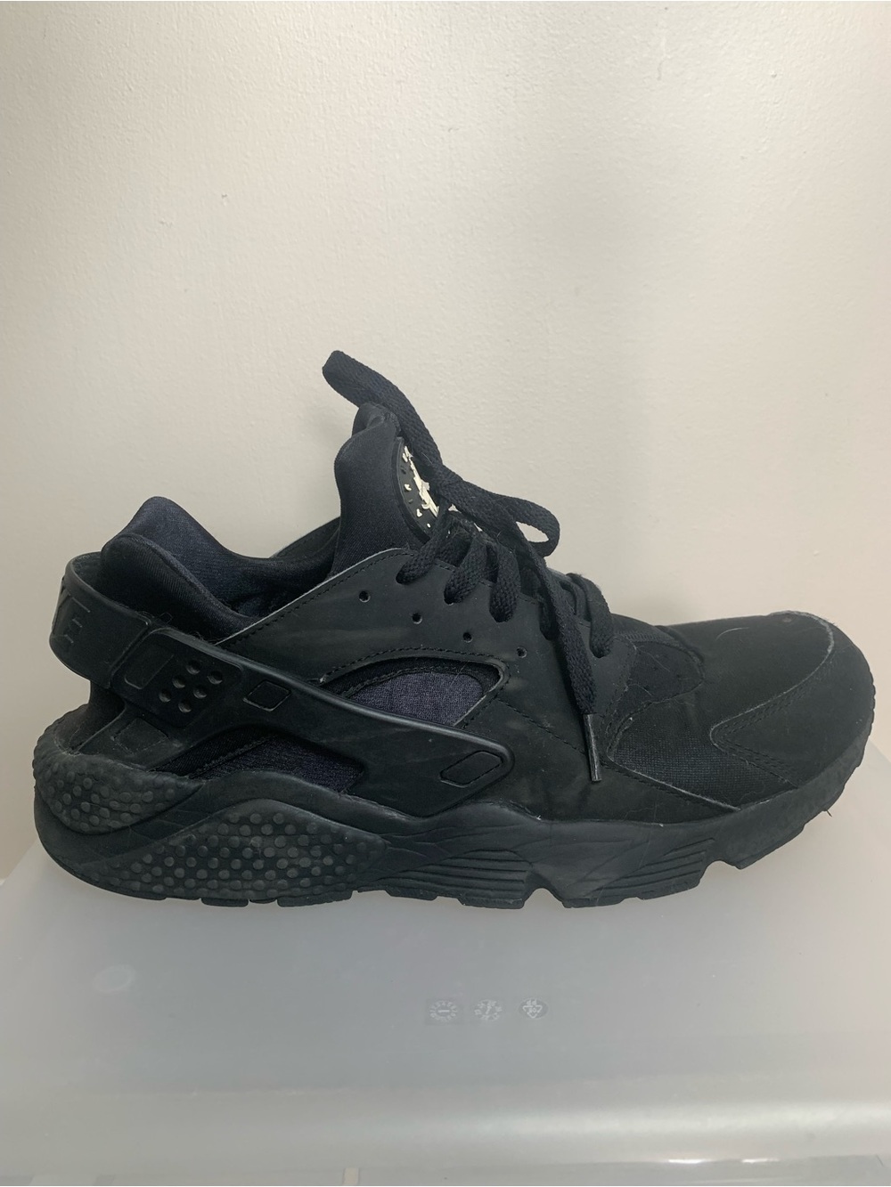 Nike 2013 Air Huarache Triple Black Sneaker Shoe 11